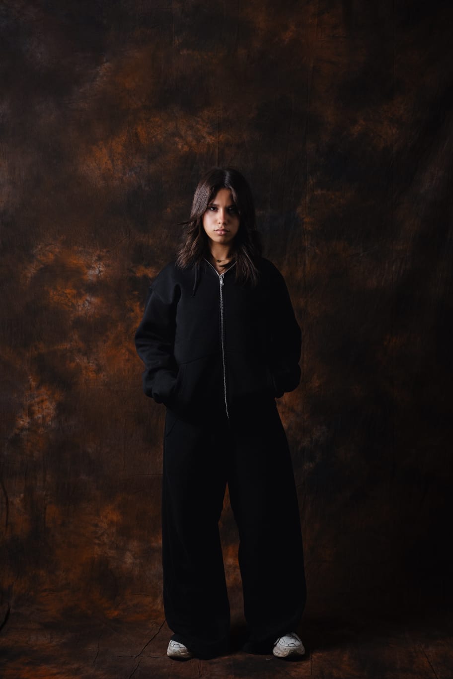 Classic zip hoodie Black